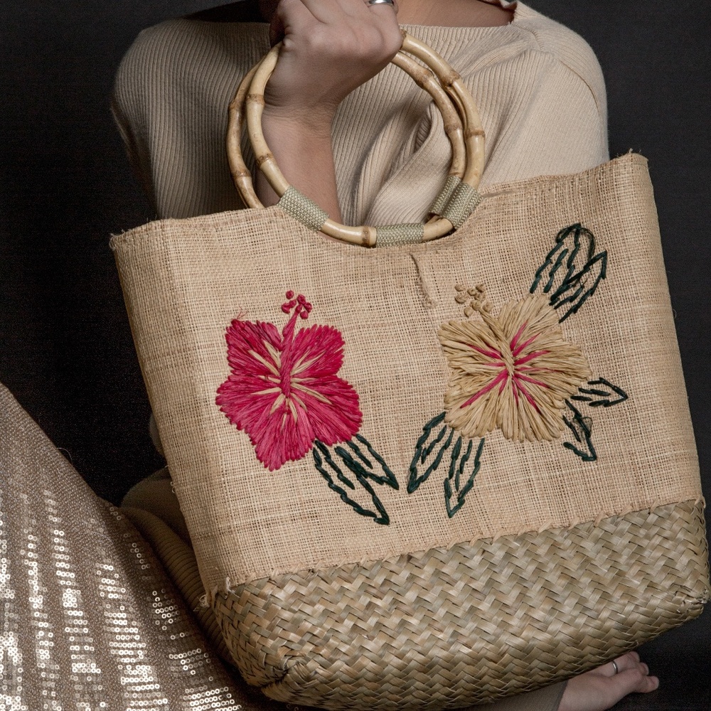 Inherited from Grandma - Rustic Handbag with decor